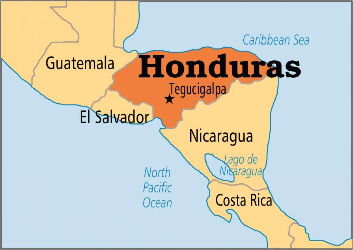 Le Honduras capital de la carte
