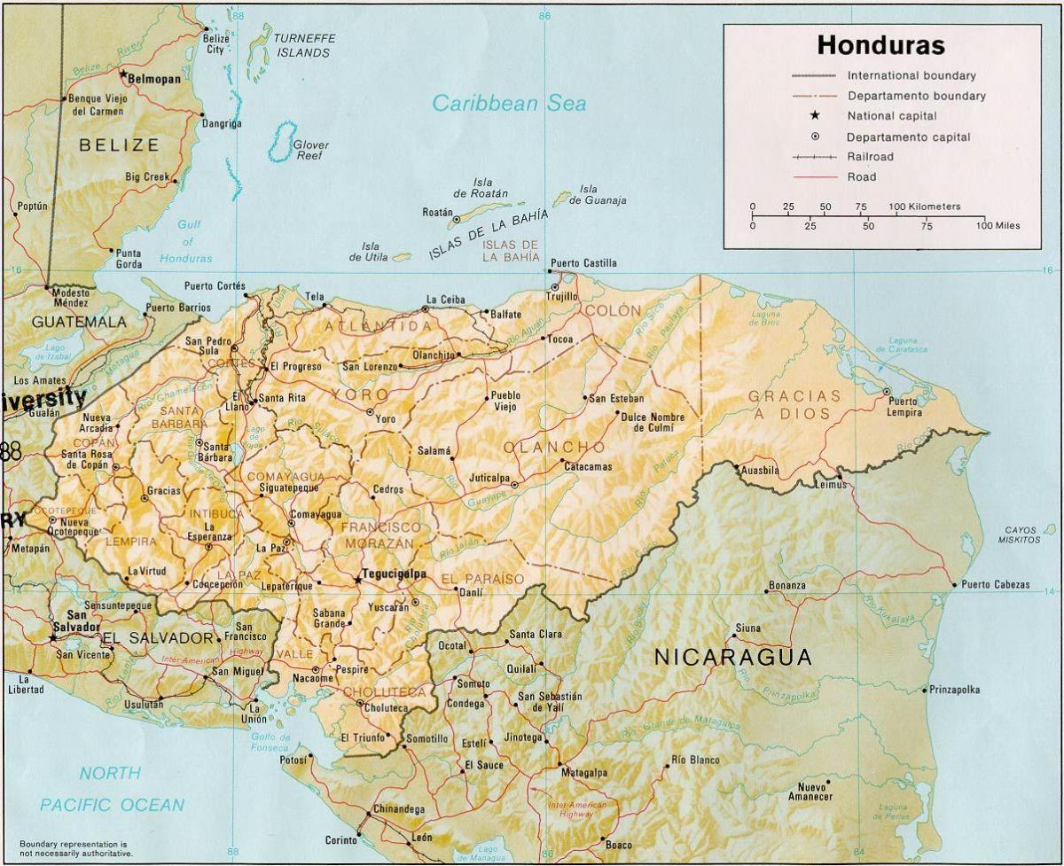 roatan bay islands Honduras carte
