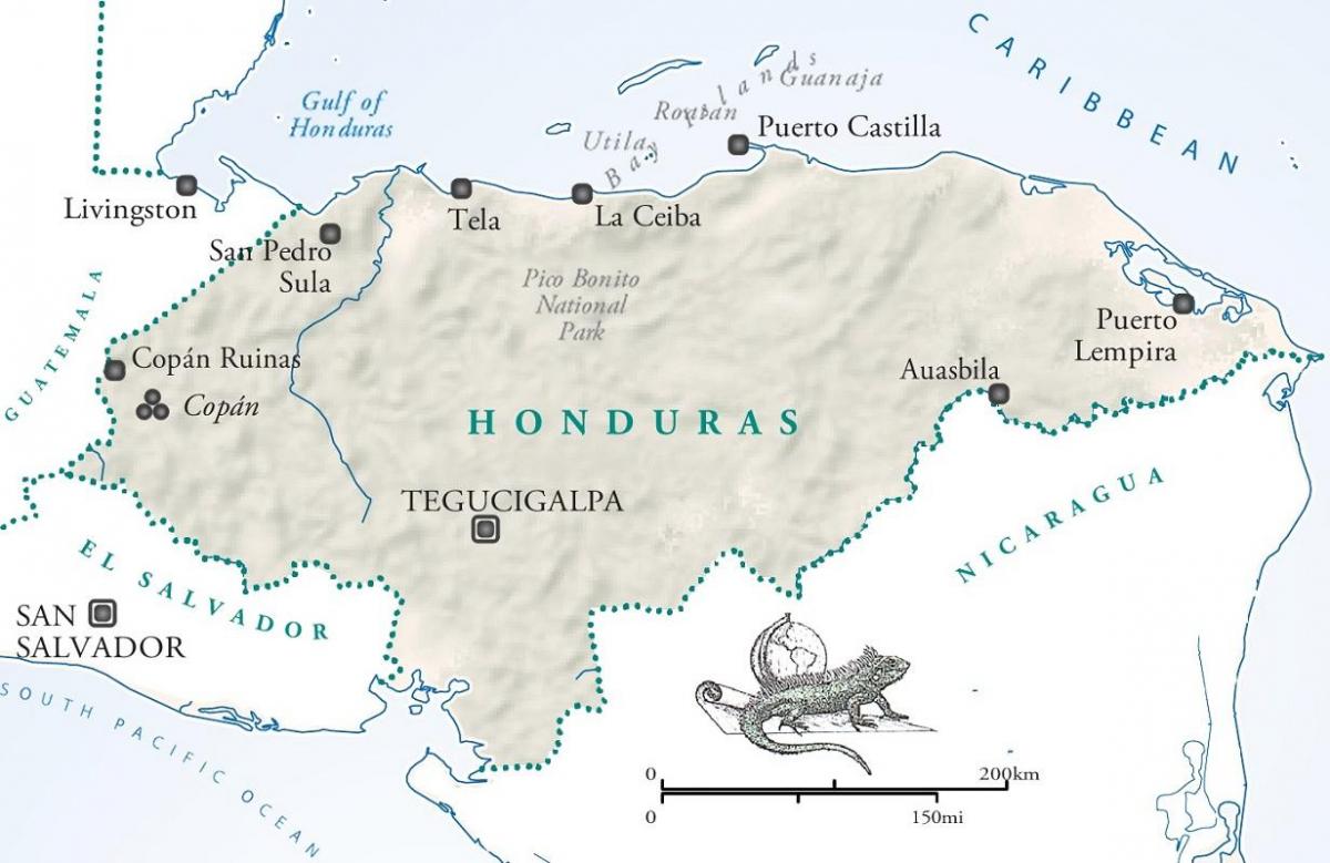 carte de la ceiba Honduras
