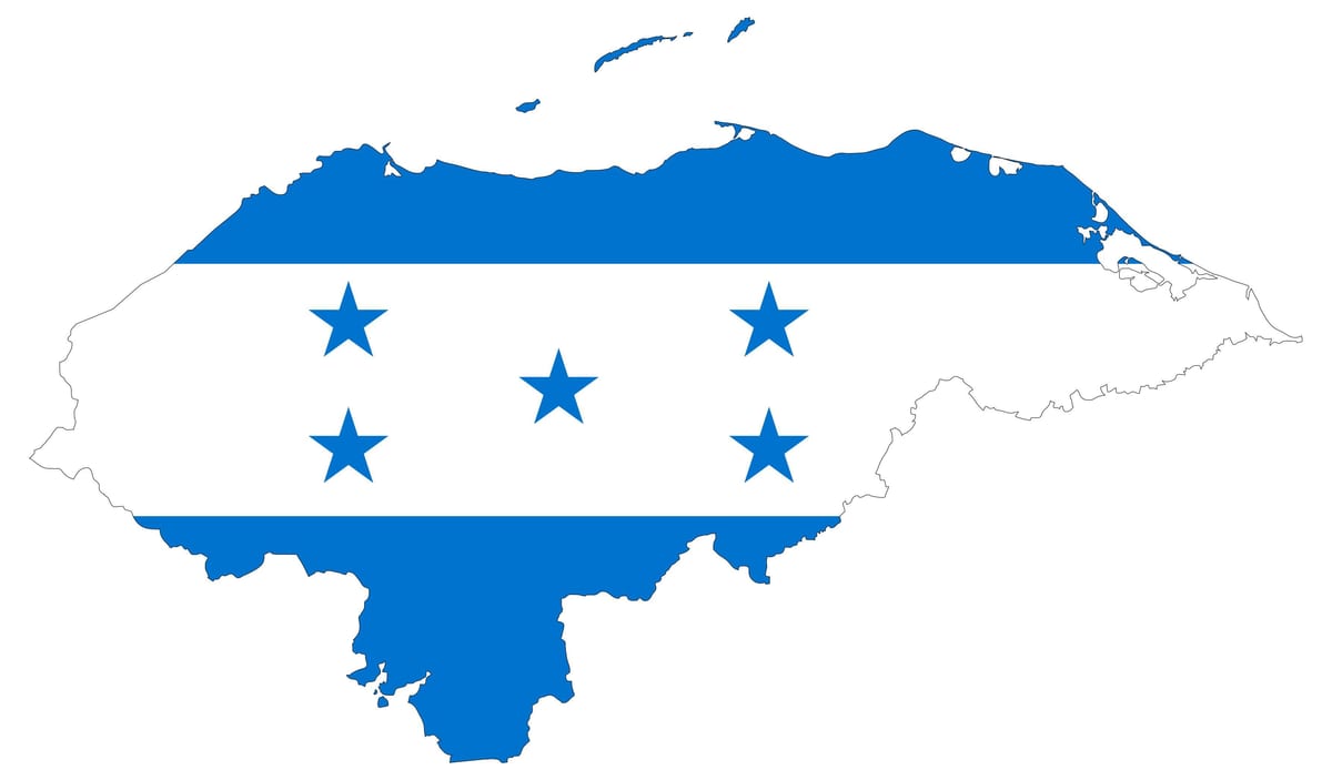 carte de drapeau Honduras