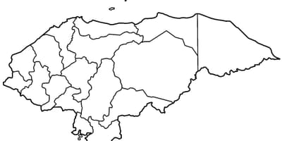 Carte de carte vierge du Honduras