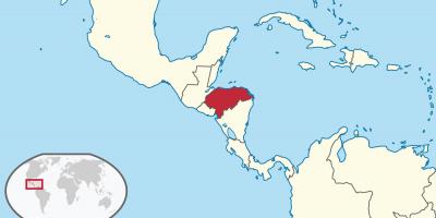 Le Honduras emplacement sur la carte du monde
